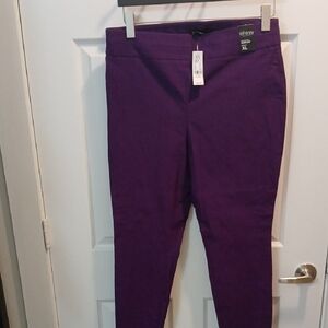 New York & Company Women's Purple Skinny Pants